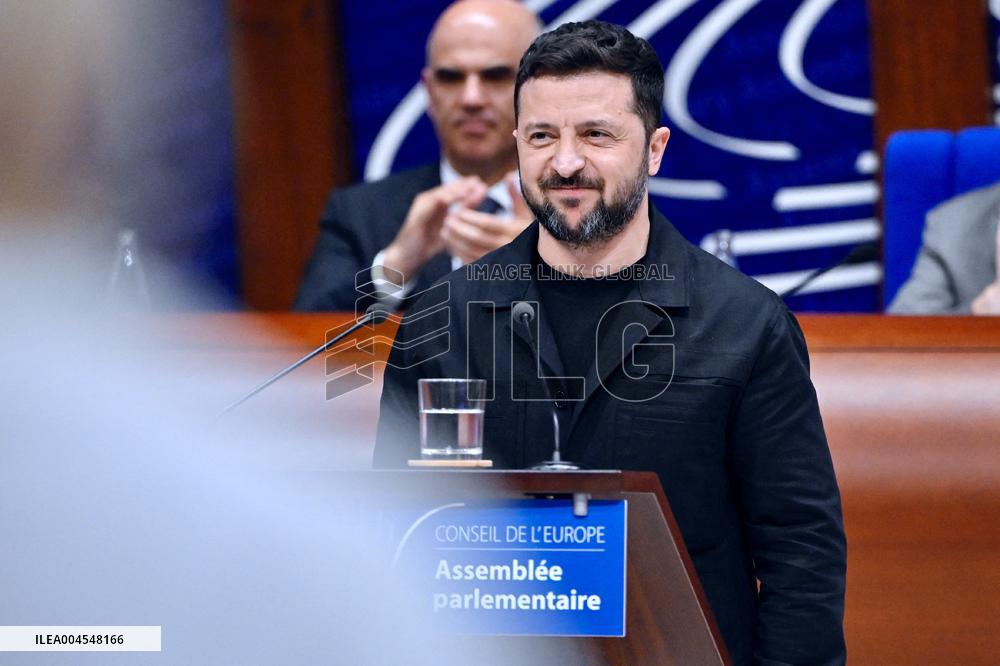 President Zelensky at the Council of Europe - Strasbourg