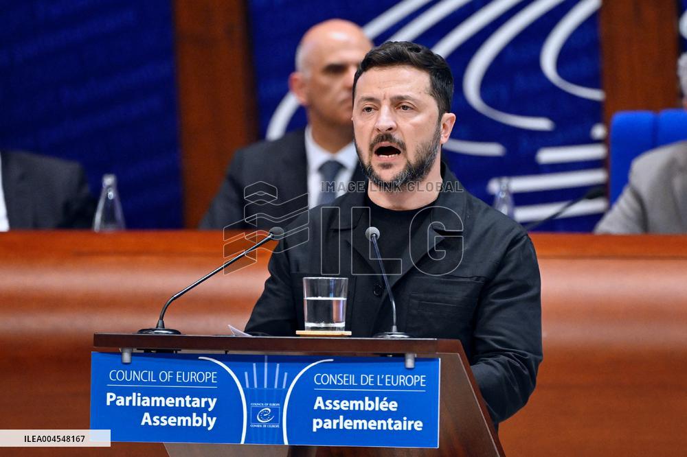 President Zelensky at the Council of Europe - Strasbourg