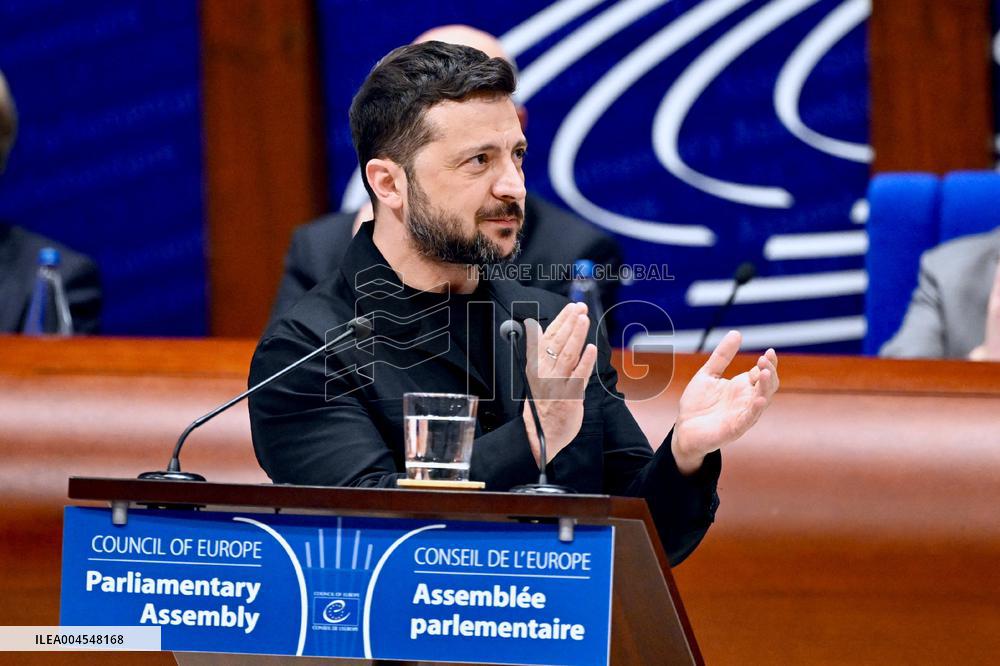 President Zelensky at the Council of Europe - Strasbourg