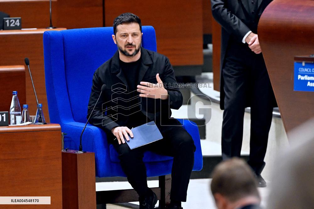 President Zelensky at the Council of Europe - Strasbourg