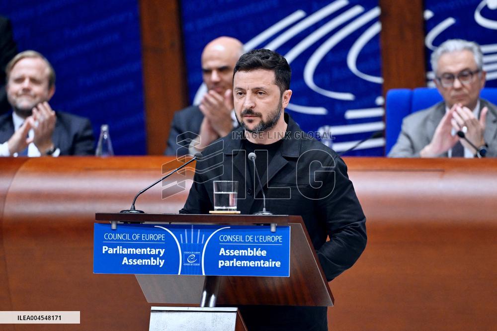 President Zelensky at the Council of Europe - Strasbourg
