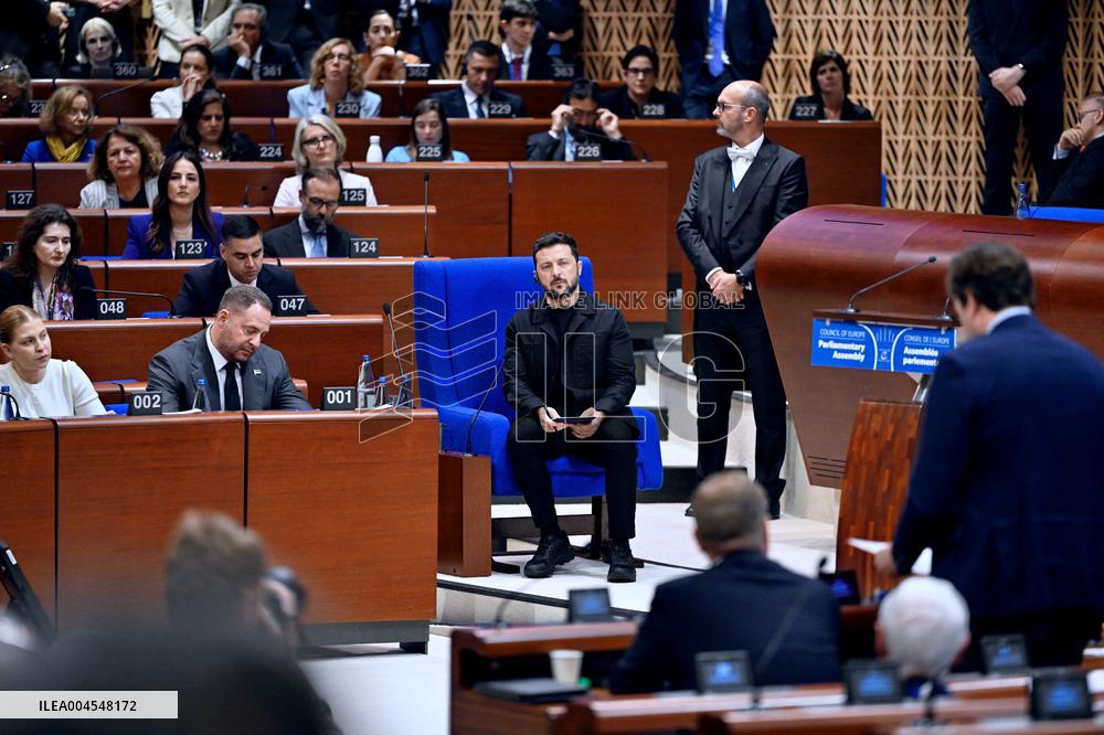 President Zelensky at the Council of Europe - Strasbourg