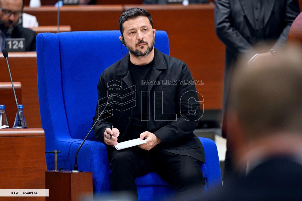 President Zelensky at the Council of Europe - Strasbourg