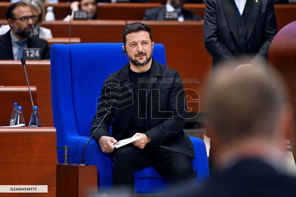 President Zelensky at the Council of Europe - Strasbourg