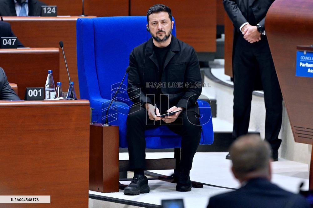 President Zelensky at the Council of Europe - Strasbourg