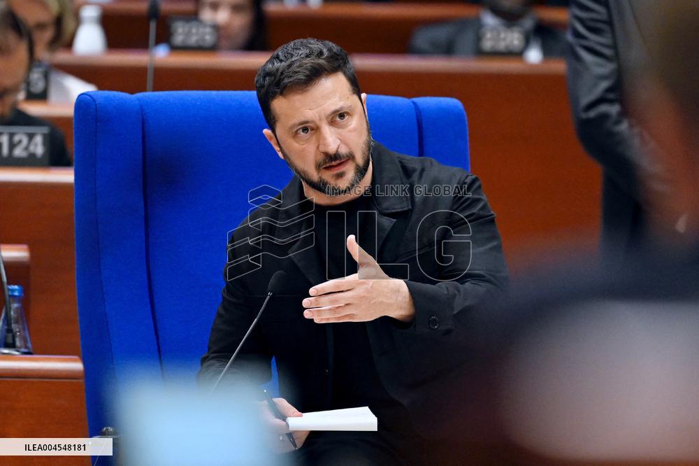President Zelensky at the Council of Europe - Strasbourg