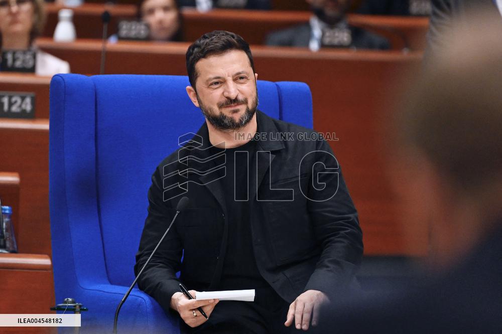 President Zelensky at the Council of Europe - Strasbourg