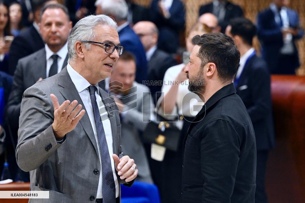 President Zelensky at the Council of Europe - Strasbourg