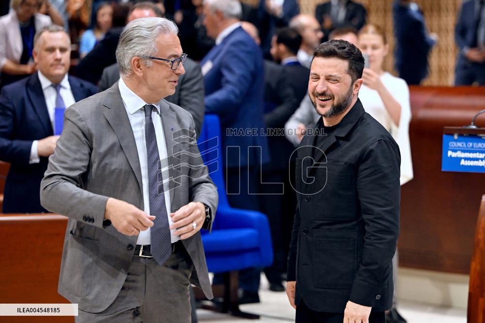 President Zelensky at the Council of Europe - Strasbourg