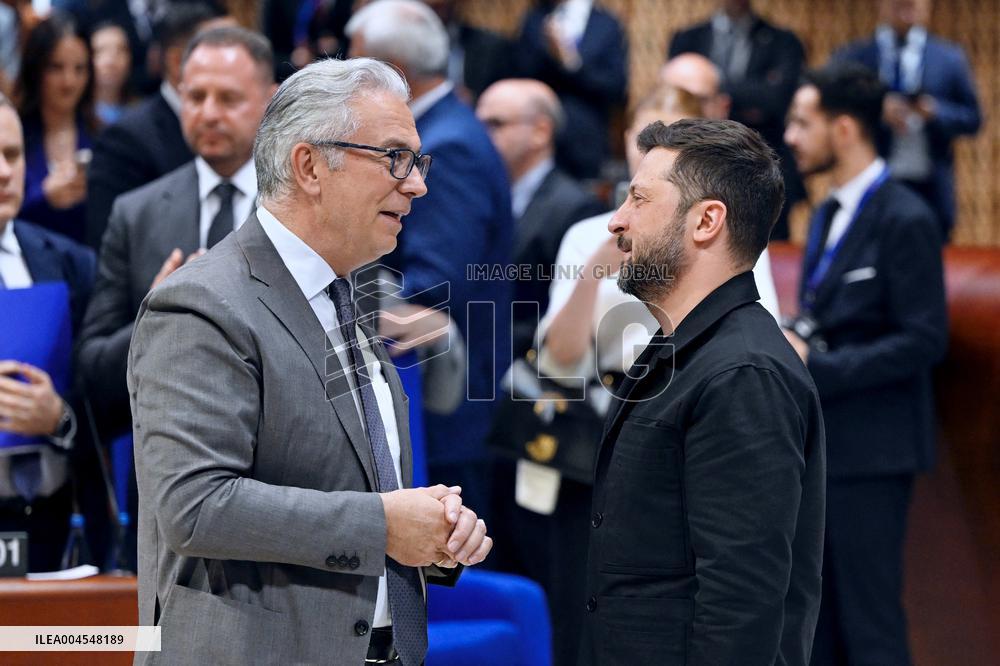 President Zelensky at the Council of Europe - Strasbourg