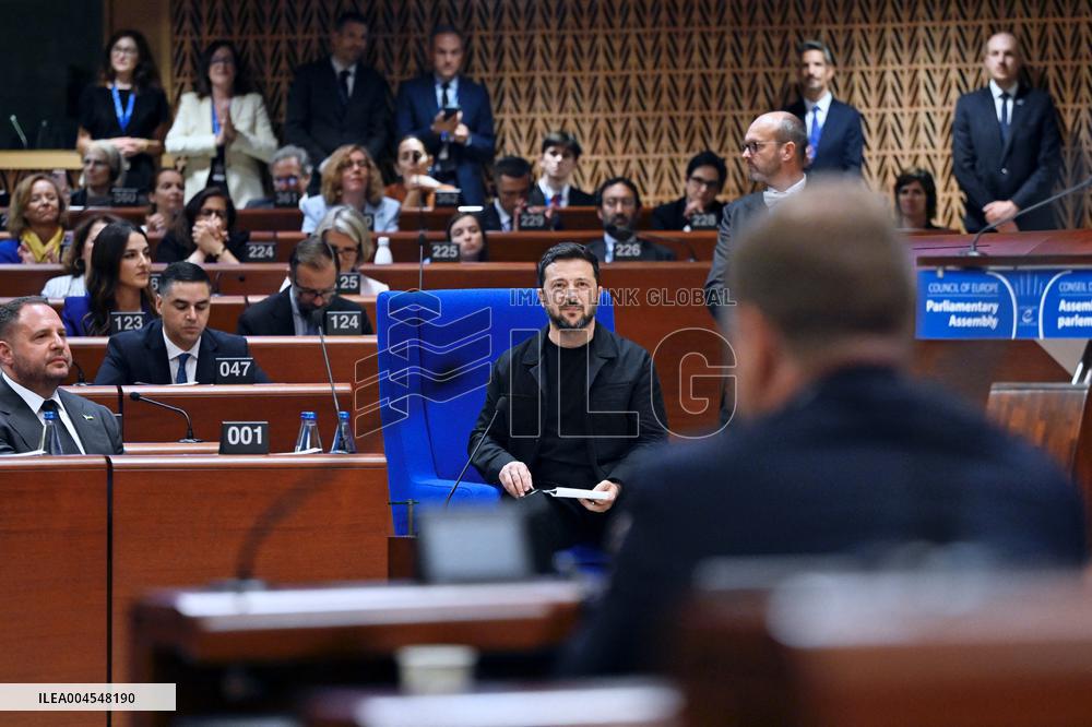 President Zelensky at the Council of Europe - Strasbourg