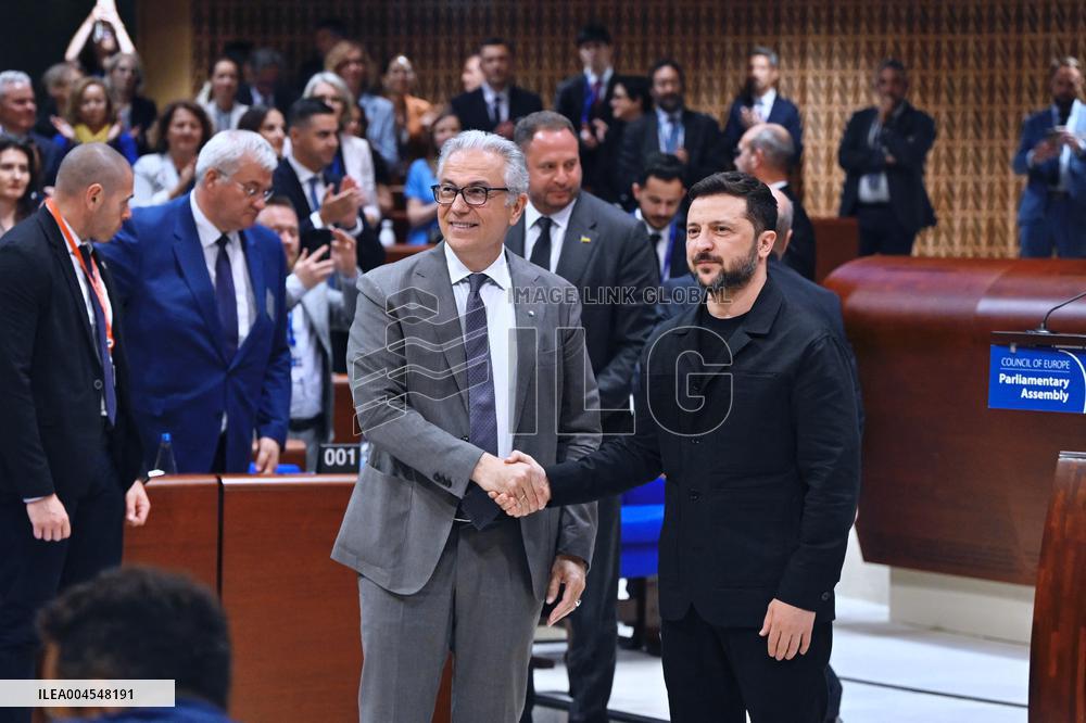 President Zelensky at the Council of Europe - Strasbourg