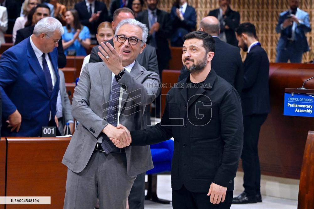 President Zelensky at the Council of Europe - Strasbourg