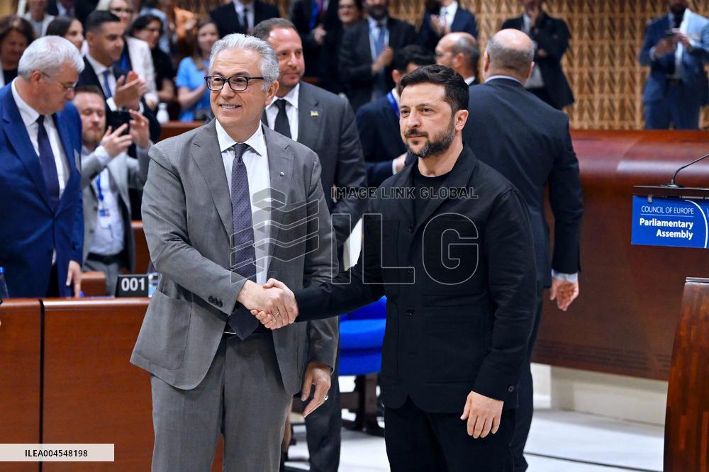 President Zelensky at the Council of Europe - Strasbourg