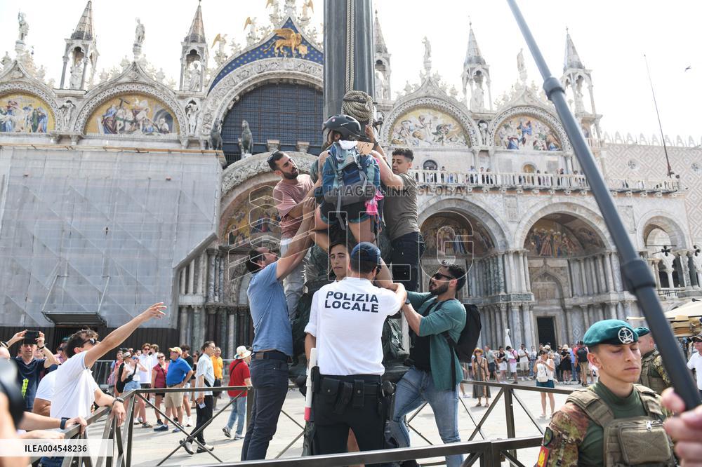 Extinction Rebellion Action Against Jeff Bezos’ Wedding - Venice
