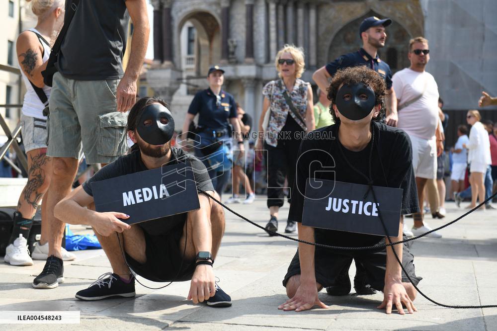 Extinction Rebellion Action Against Jeff Bezos’ Wedding - Venice