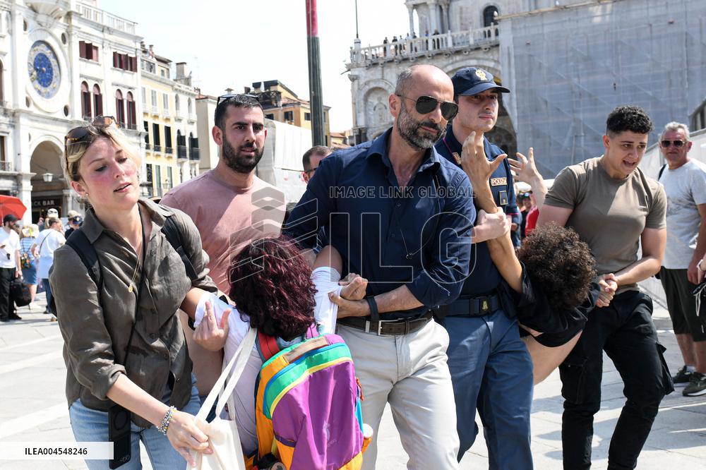 Extinction Rebellion Action Against Jeff Bezos’ Wedding - Venice