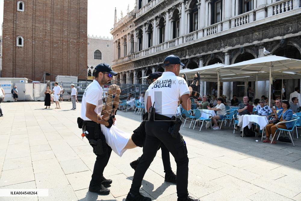 Extinction Rebellion Action Against Jeff Bezos’ Wedding - Venice