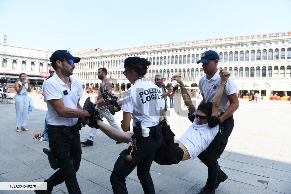 Extinction Rebellion Action Against Jeff Bezos’ Wedding - Venice
