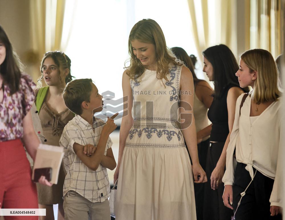 Princess Elisabeth Hosts Young Patients at Royal Palace - Brussels