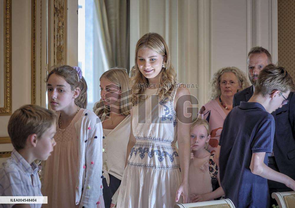 Princess Elisabeth Hosts Young Patients at Royal Palace - Brussels