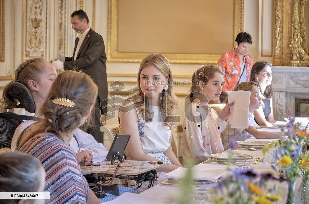 Princess Elisabeth Hosts Young Patients at Royal Palace - Brussels