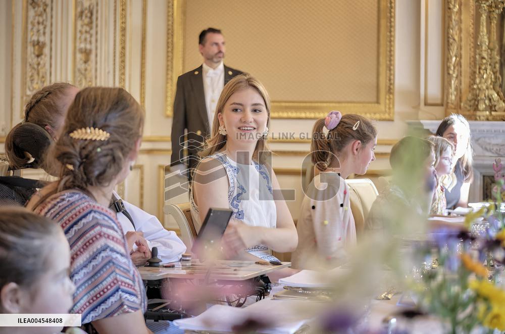 Princess Elisabeth Hosts Young Patients at Royal Palace - Brussels