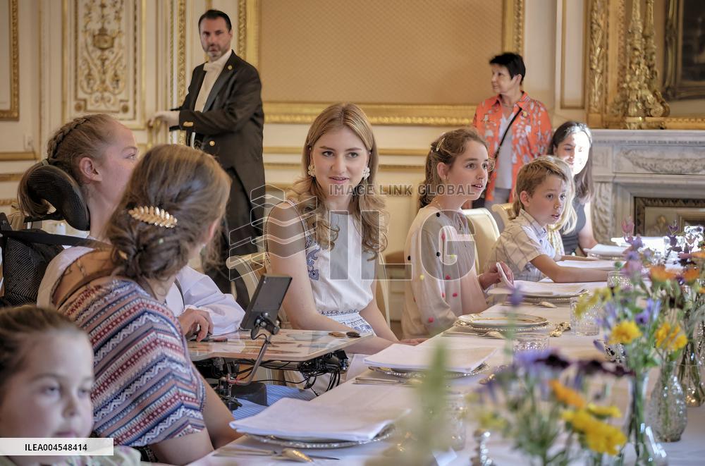 Princess Elisabeth Hosts Young Patients at Royal Palace - Brussels