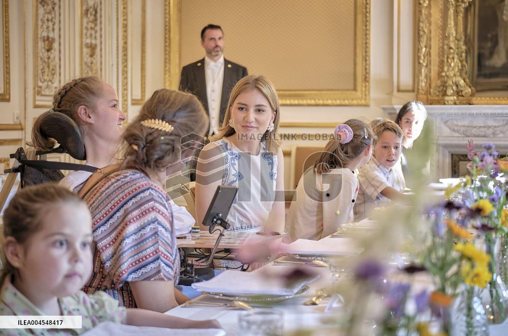 Princess Elisabeth Hosts Young Patients at Royal Palace - Brussels