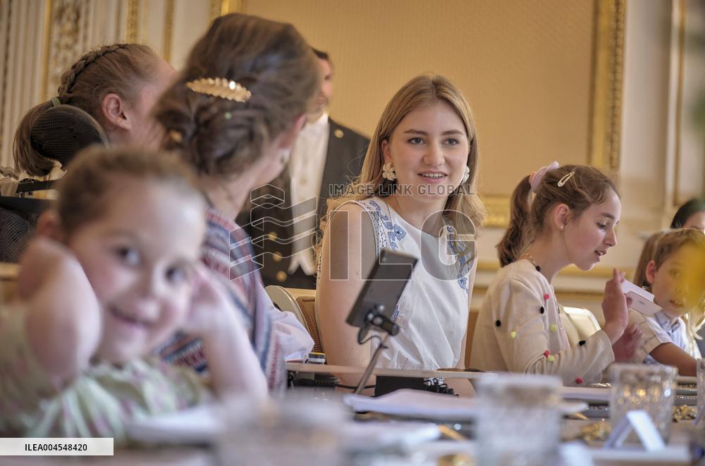 Princess Elisabeth Hosts Young Patients at Royal Palace - Brussels