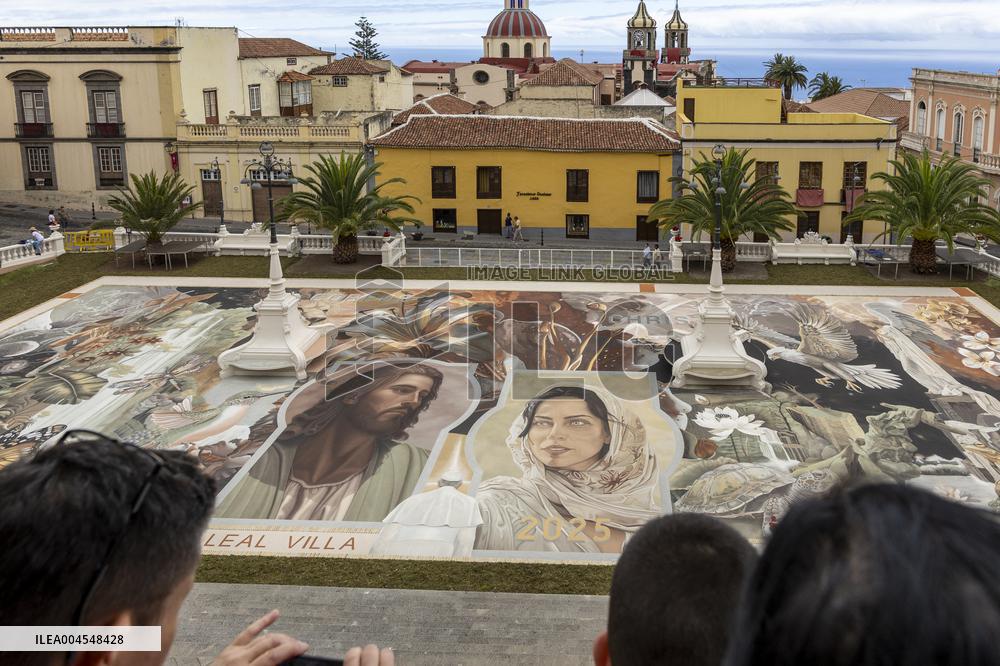 Carpet Made with Sand in The Church Square of La Orotava - Tenerife