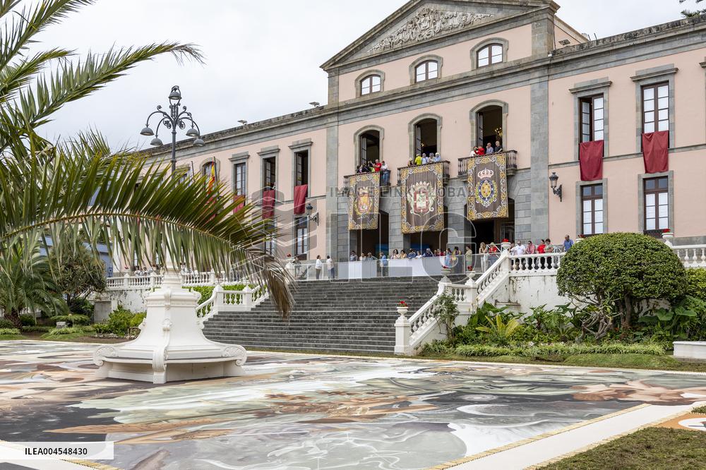 Carpet Made with Sand in The Church Square of La Orotava - Tenerife