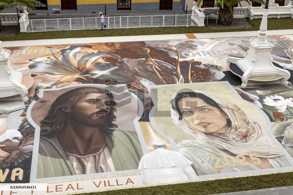 Carpet Made with Sand in The Church Square of La Orotava - Tenerife