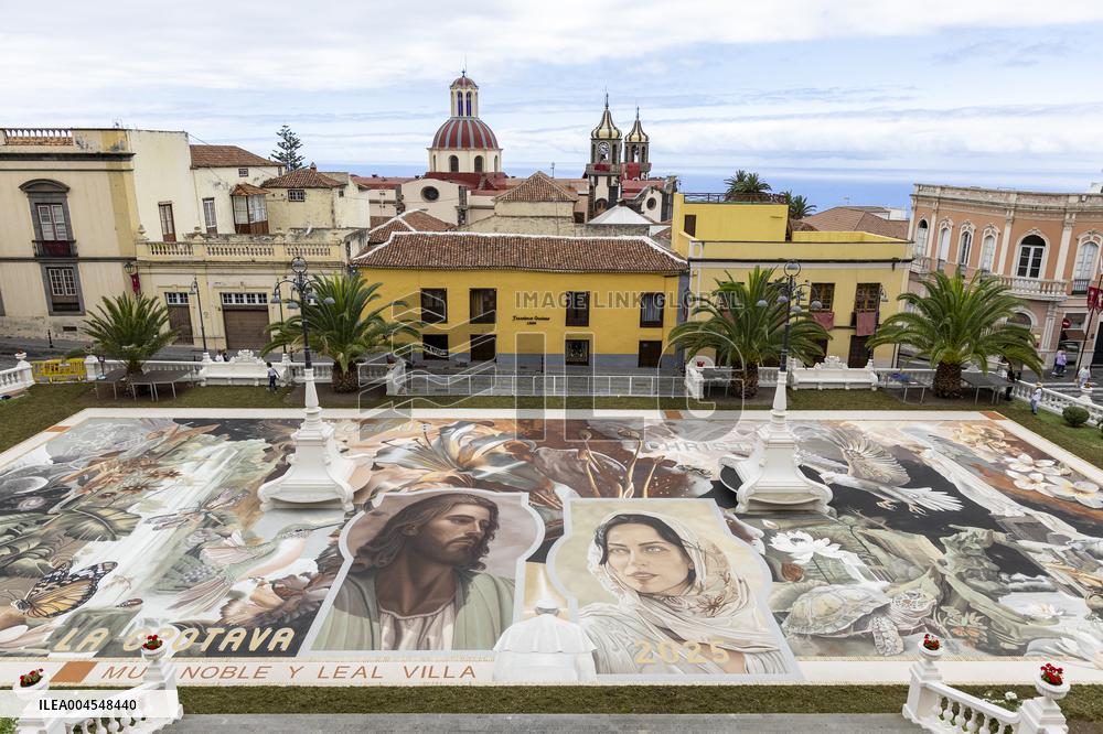 Carpet Made with Sand in The Church Square of La Orotava - Tenerife