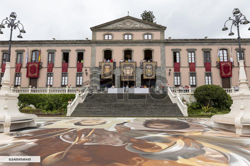 Carpet Made with Sand in The Church Square of La Orotava - Tenerife