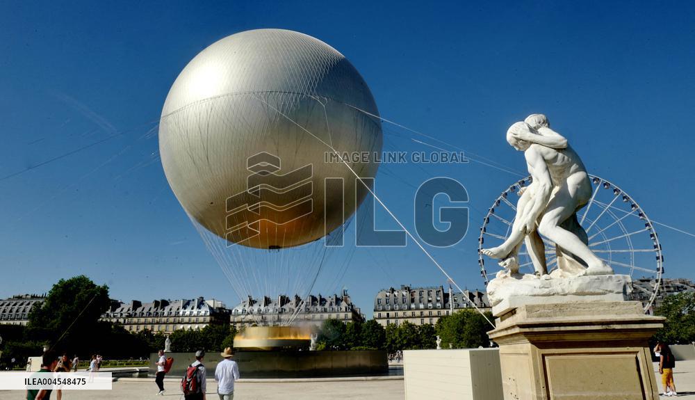Olympic Cauldron In The Tuileries Gardens - Paris