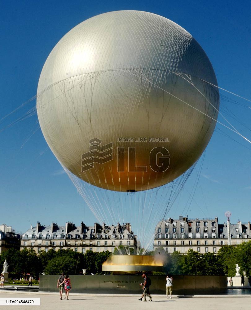 Olympic Cauldron In The Tuileries Gardens - Paris