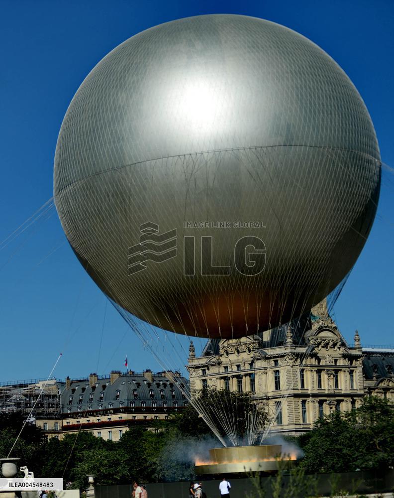 Olympic Cauldron In The Tuileries Gardens - Paris