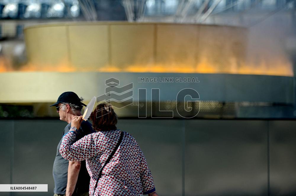 Olympic Cauldron In The Tuileries Gardens - Paris
