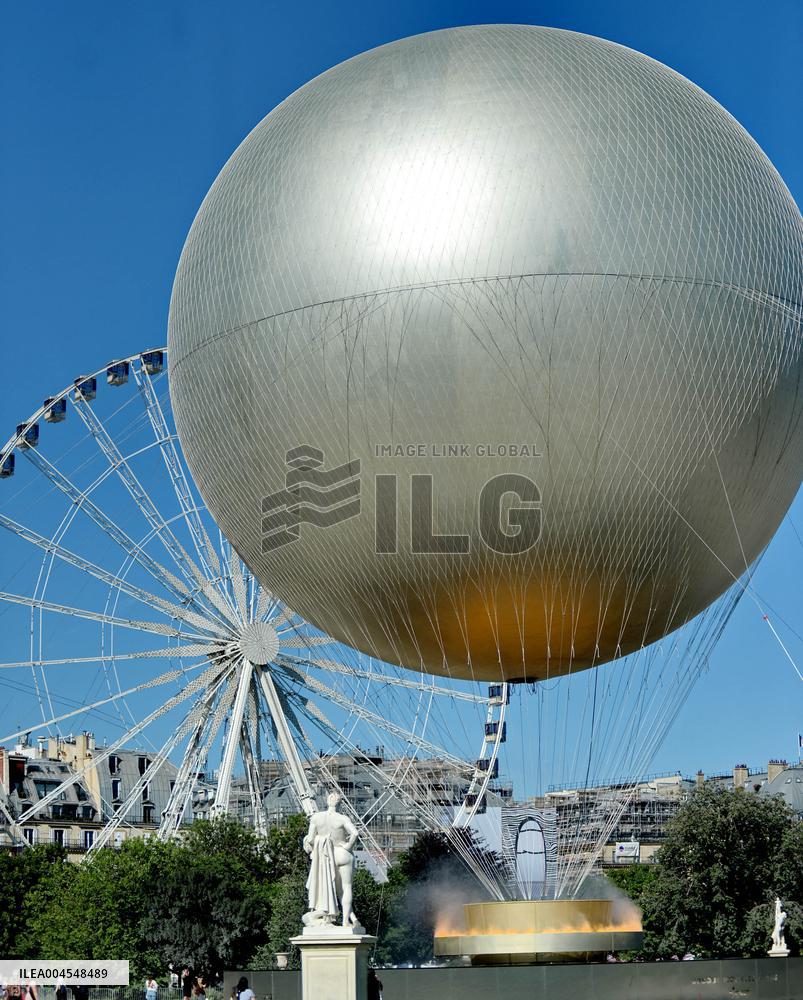 Olympic Cauldron In The Tuileries Gardens - Paris