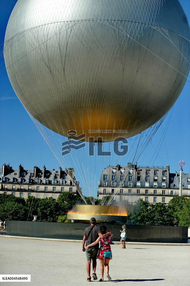 Olympic Cauldron In The Tuileries Gardens - Paris
