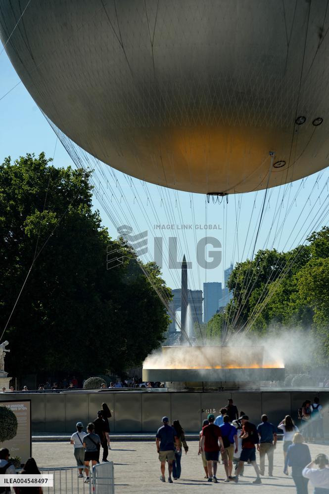 Olympic Cauldron In The Tuileries Gardens - Paris