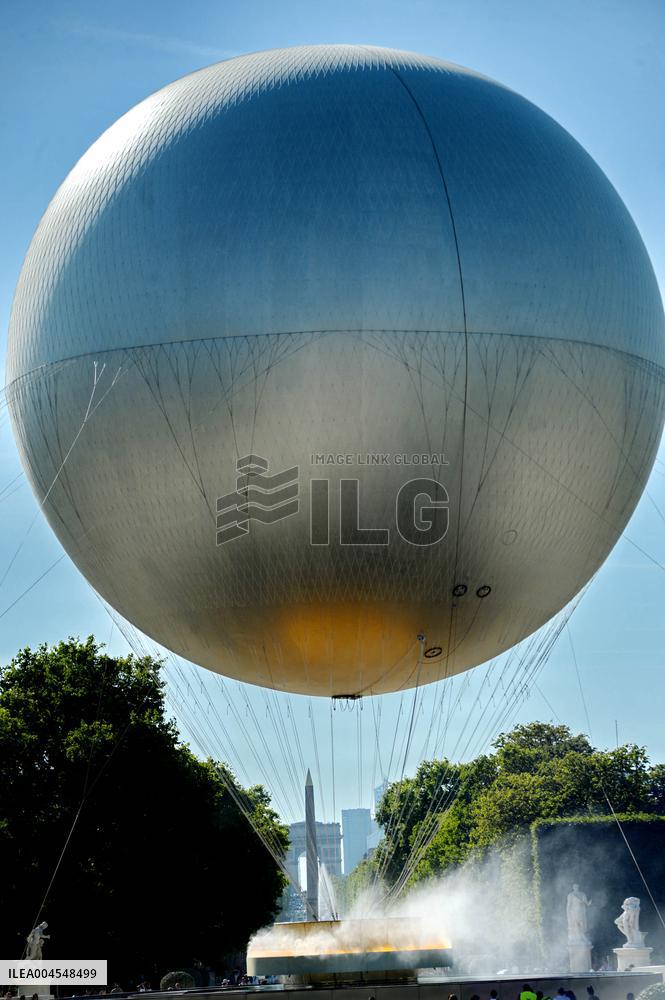 Olympic Cauldron In The Tuileries Gardens - Paris