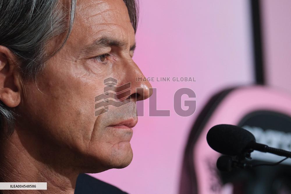 CALCIO - Serie B - Filippo Inzaghi new coach Palermo Calcio - Press Conference