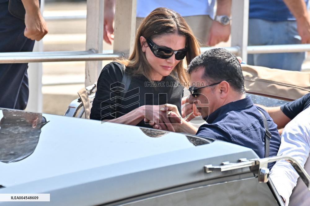 Rania of Jordan At Venice Airport