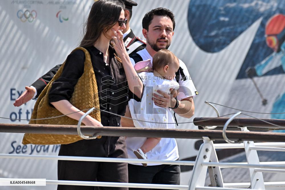 Prince Hussein At Venice Airport - Italy