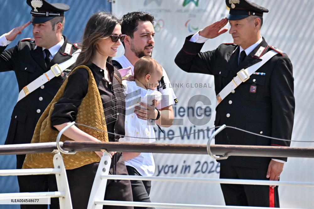 Prince Hussein At Venice Airport - Italy