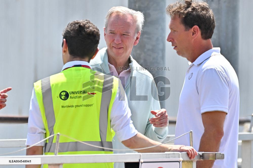 Eric Schmidt Former Google CEO At Venice Airport
