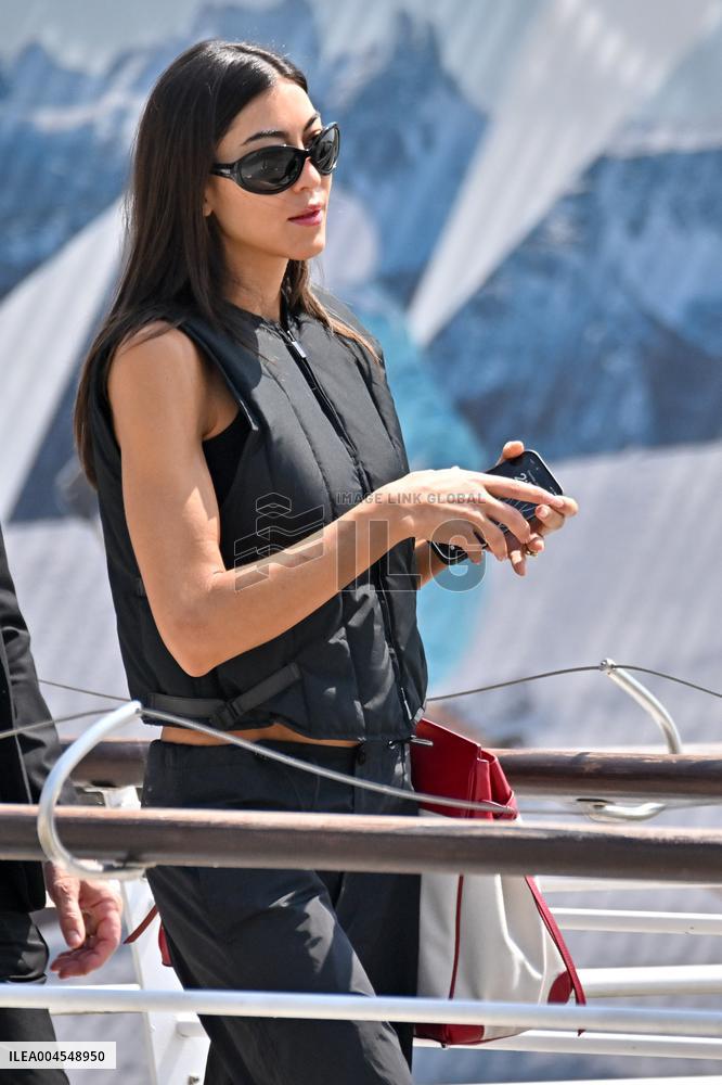 Sarah Staudinger and Ari Emanuel At Venice Airport