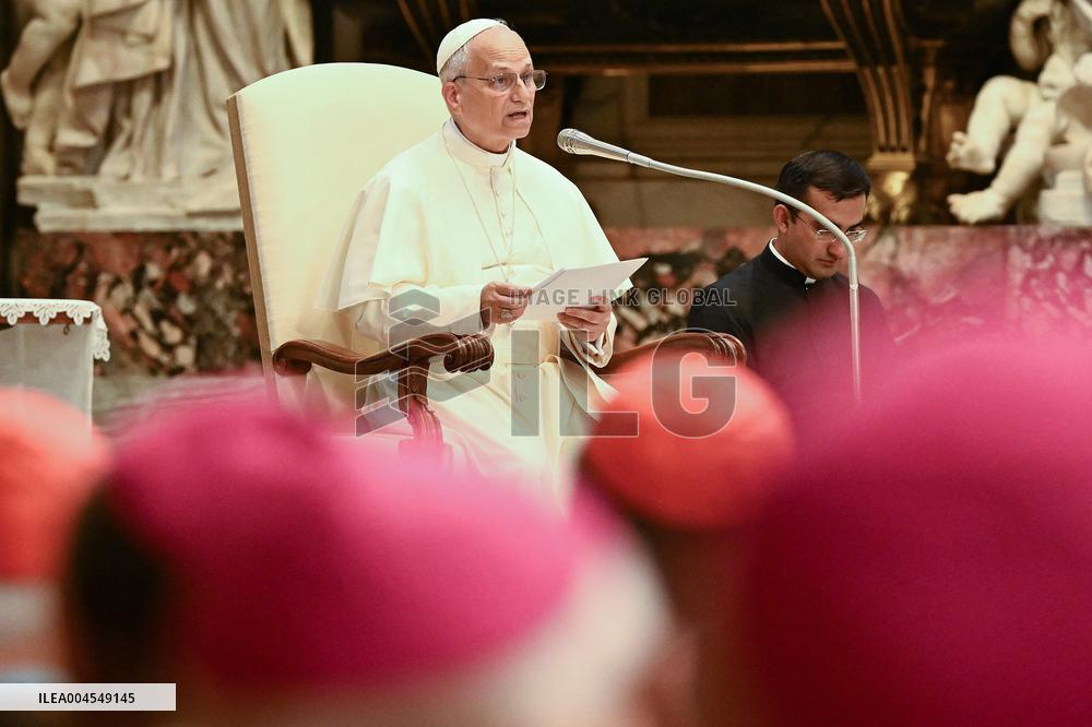 Pope Leo XIV Leads a Meditation as Part of Jubilee of Bishops - Vatican